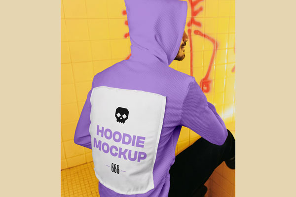 Back View Hoodie Mockup
