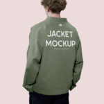 Back View of Fashion Jacket Mockup