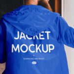 Back View of Man Wearing Jacket Mockup