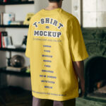 Back View of Oversize T Shirt Mockup