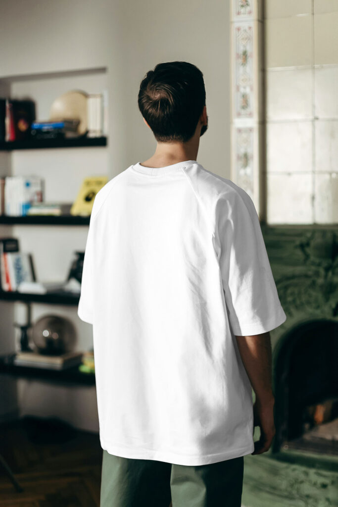 Back View of Oversize T Shirt Mockup