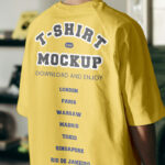 Back View of Oversize T Shirt Mockup