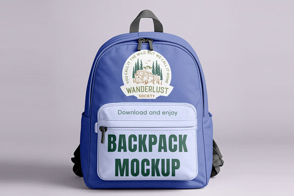 Backpack Front View Mockup