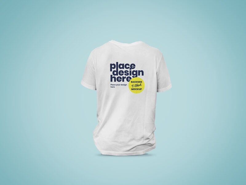 Backside of a Single T-Shirt Mockup