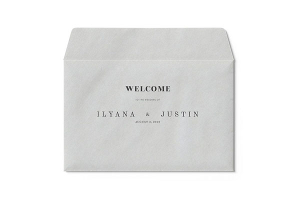 Backside of Horizontal Open Envelope Mockup