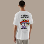 Backside T-Shirt Mockup Worn by a Man