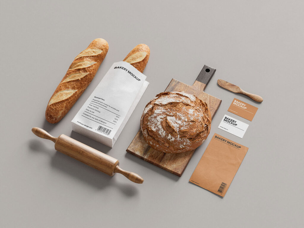 Bakery Branding Mockup in 7 Showcases