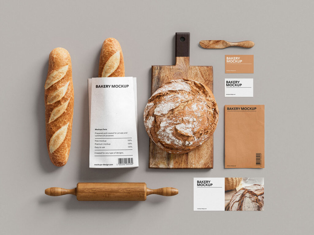 Bakery Branding Mockup in 7 Showcases