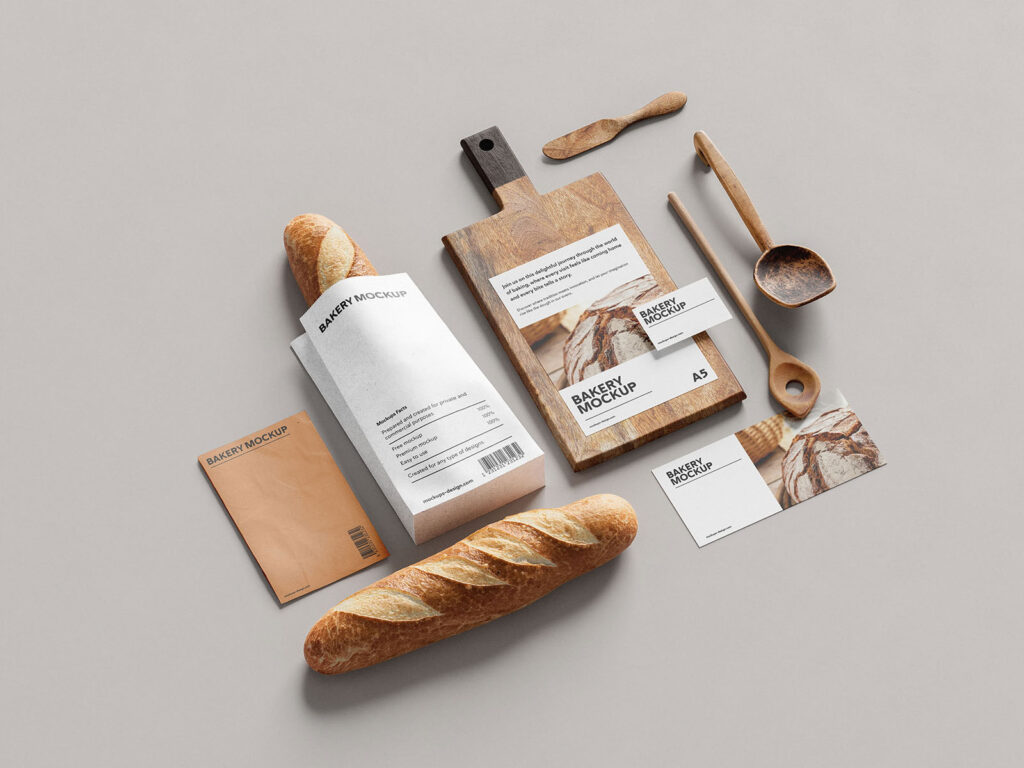 Bakery Branding Mockup in 7 Showcases