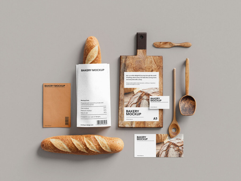 Bakery Branding Mockup in 7 Showcases