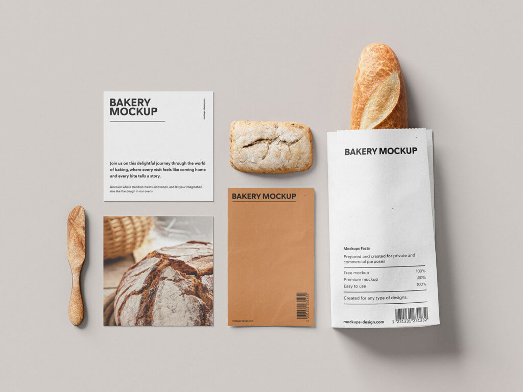 Bakery Branding Mockup in 7 Showcases