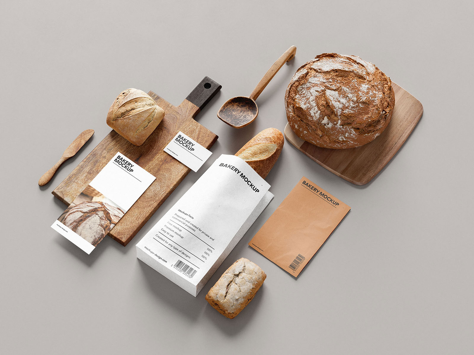 Free Bakery Branding Mockup in 7 Showcases PSD Template