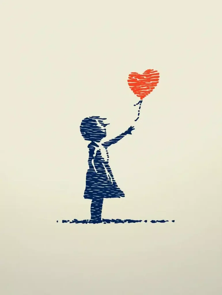 Banksy Engraving Blue Girl Balloon