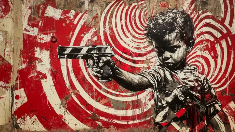 Banksy Mural Child and Gun