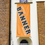Banner on Concrete Wall Mockup