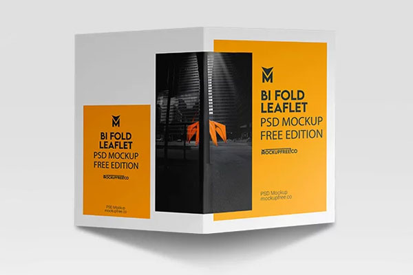 Bi Fold Leaflet Mockup