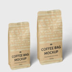 Big and Small Coffee Bag Mockup