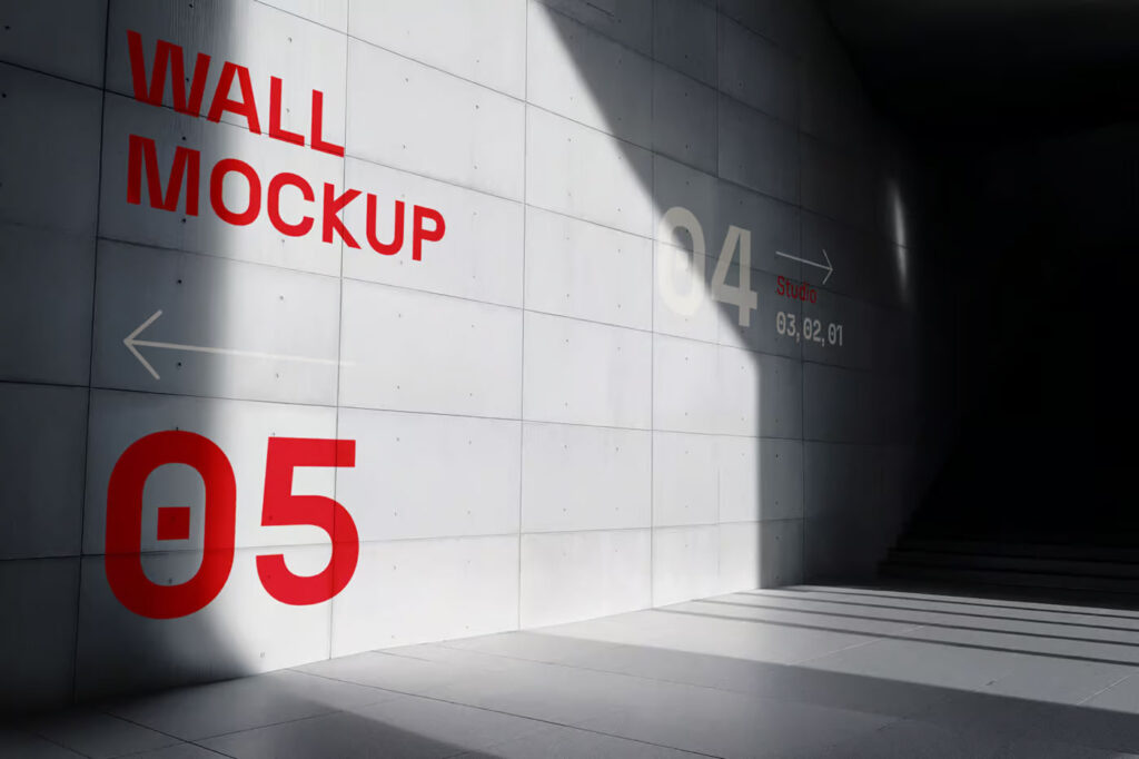 Big Concrete Wall Mockup