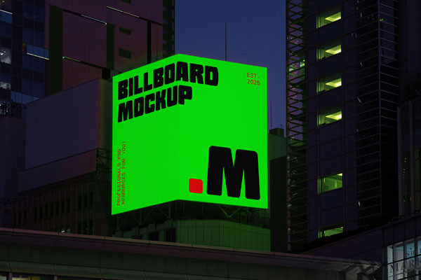 Big Corner Billboard Mockup