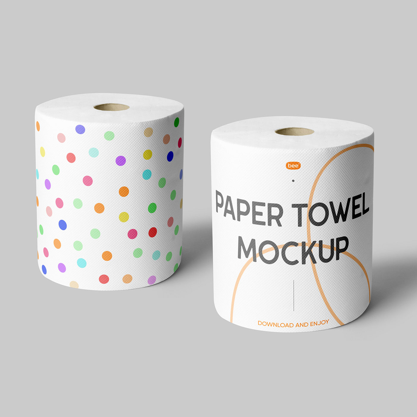 Free Big Paper Towel Mockups PSD Template