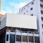 Billboard Between Buildings Mockup