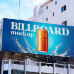 Billboard Between Buildings Mockup