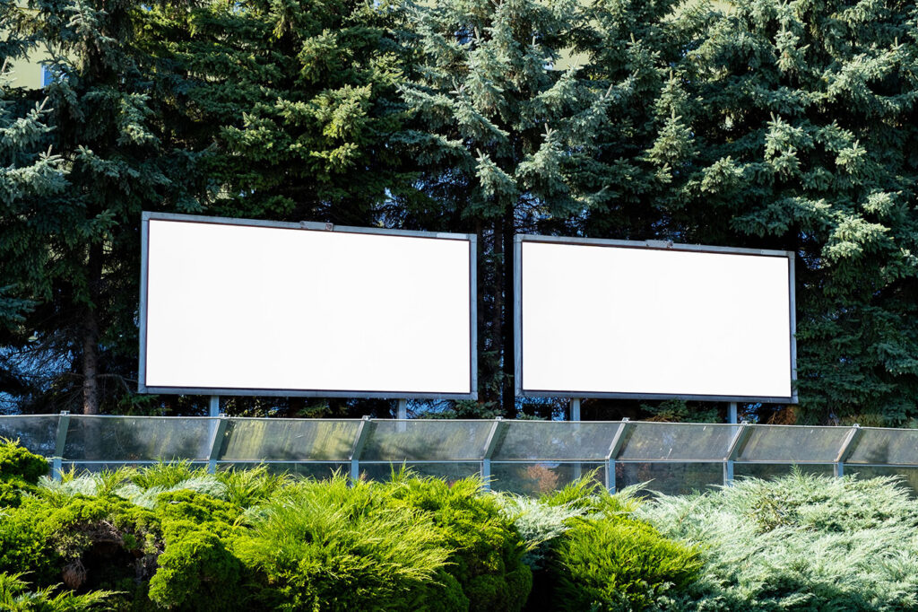 Billboard with Plants Mockups