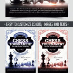 Black and White, Classic Chess Tournament Flyer and Facebook Cover Templates