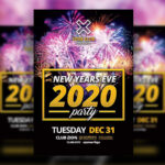 Black, Golden Festive New Year’s Eve Party Flyer Template