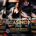 Black, Golden, Modern Casino Flyer / Instagram Banner and Facebook Cover Templates