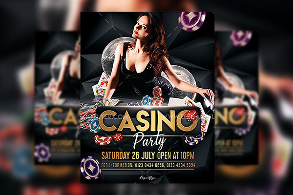 Black, Golden, Modern Casino Flyer / Instagram Banner and Facebook Cover Templates