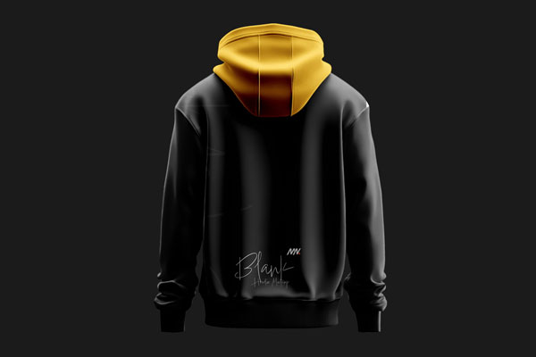 Black Hoodie Mockup Back Side