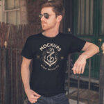 Black Mens T-Shirt Mockup
