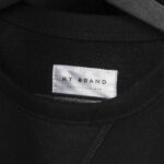 Black Minimal Clothing Label Mockup