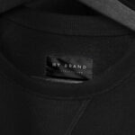 Black Minimal Clothing Label Mockup
