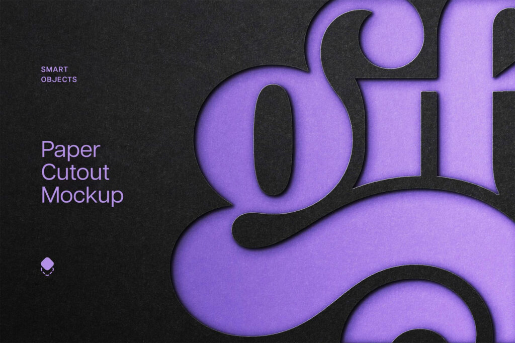 Black Paper Cutout Mockup / Text Effect