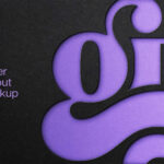 Black Paper Cutout Mockup / Text Effect