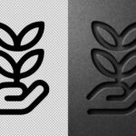 Black Paper Debossed Effect / Logo Mockup