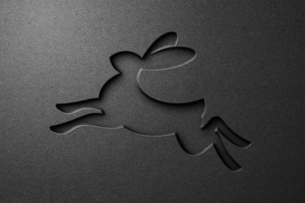 Black Paper Debossed Effect / Logo Mockup