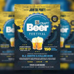 Blue and Gold Oktoberfest Festival Flyer Template