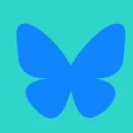 Bluesky Butterfly Icon Logo