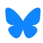 Bluesky Butterfly Icon Logo