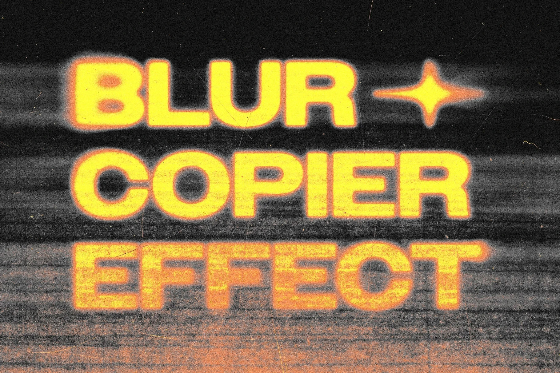 Free Blur Copier Text Effect / Logo Mockup PSD Template