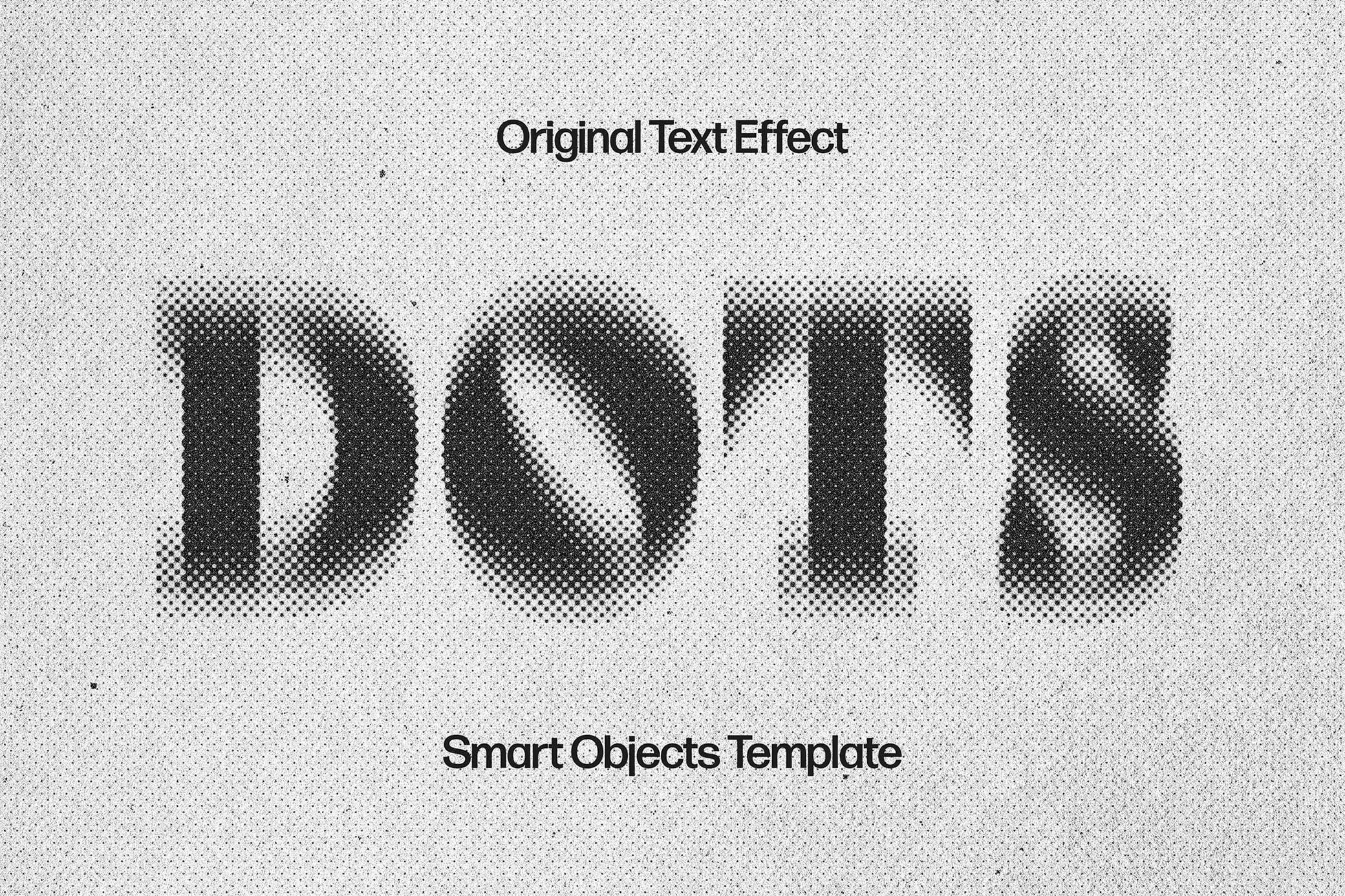 Blurred Dots Text Effect FREE PSD