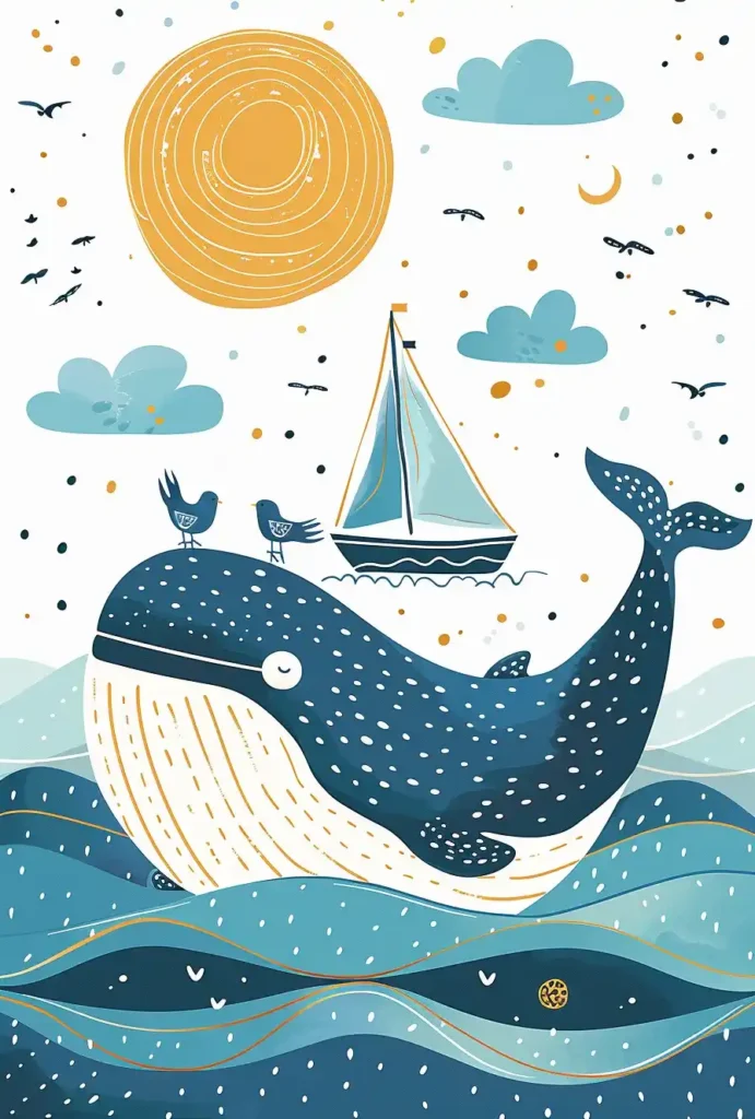 Boho Whale in Summer