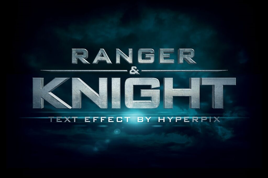 Bold Cinematic 3D Metal Text Effect