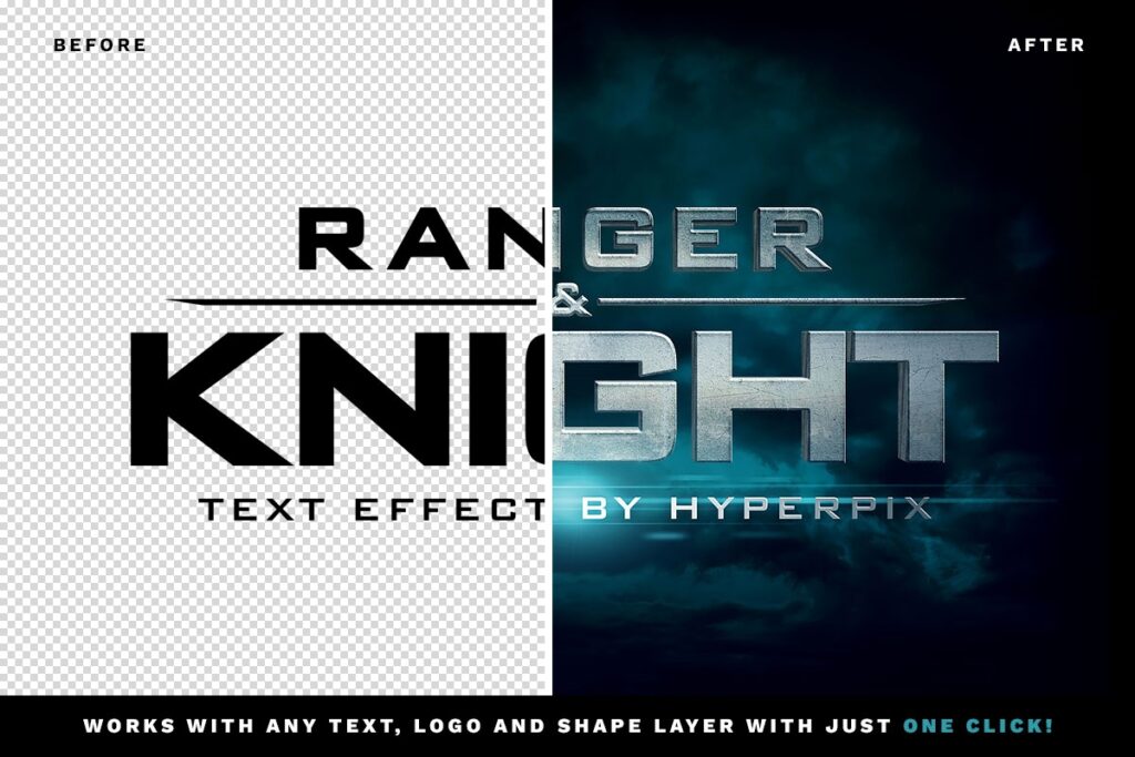 Bold Cinematic 3D Metal Text Effect