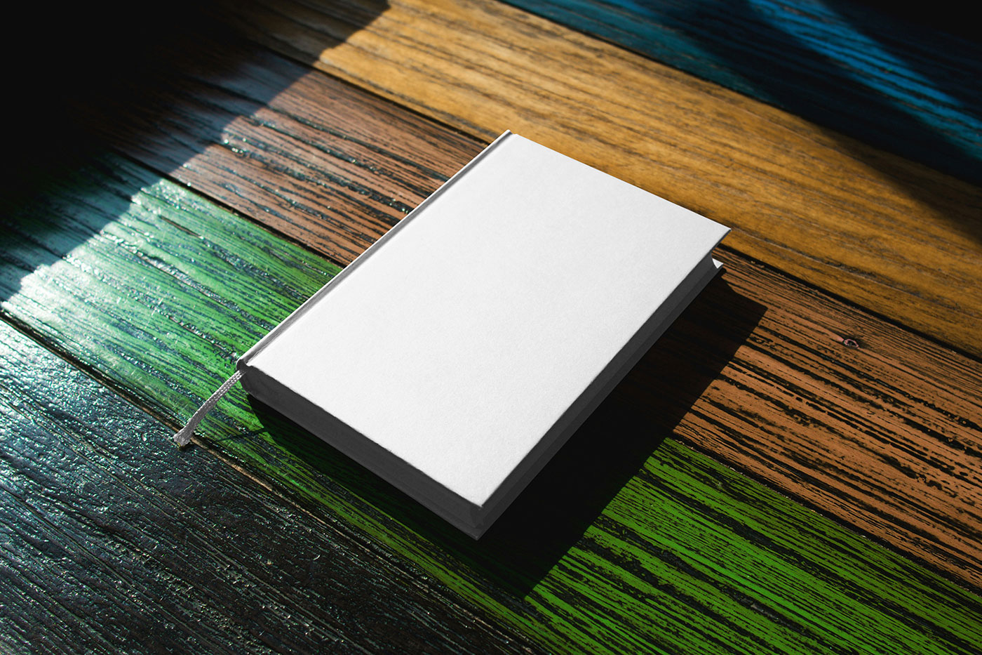 Free Book on Color Table Mockup PSD Template