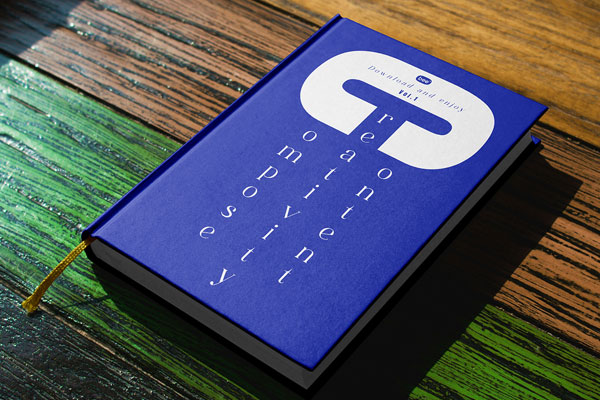 Book on Color Table Mockup