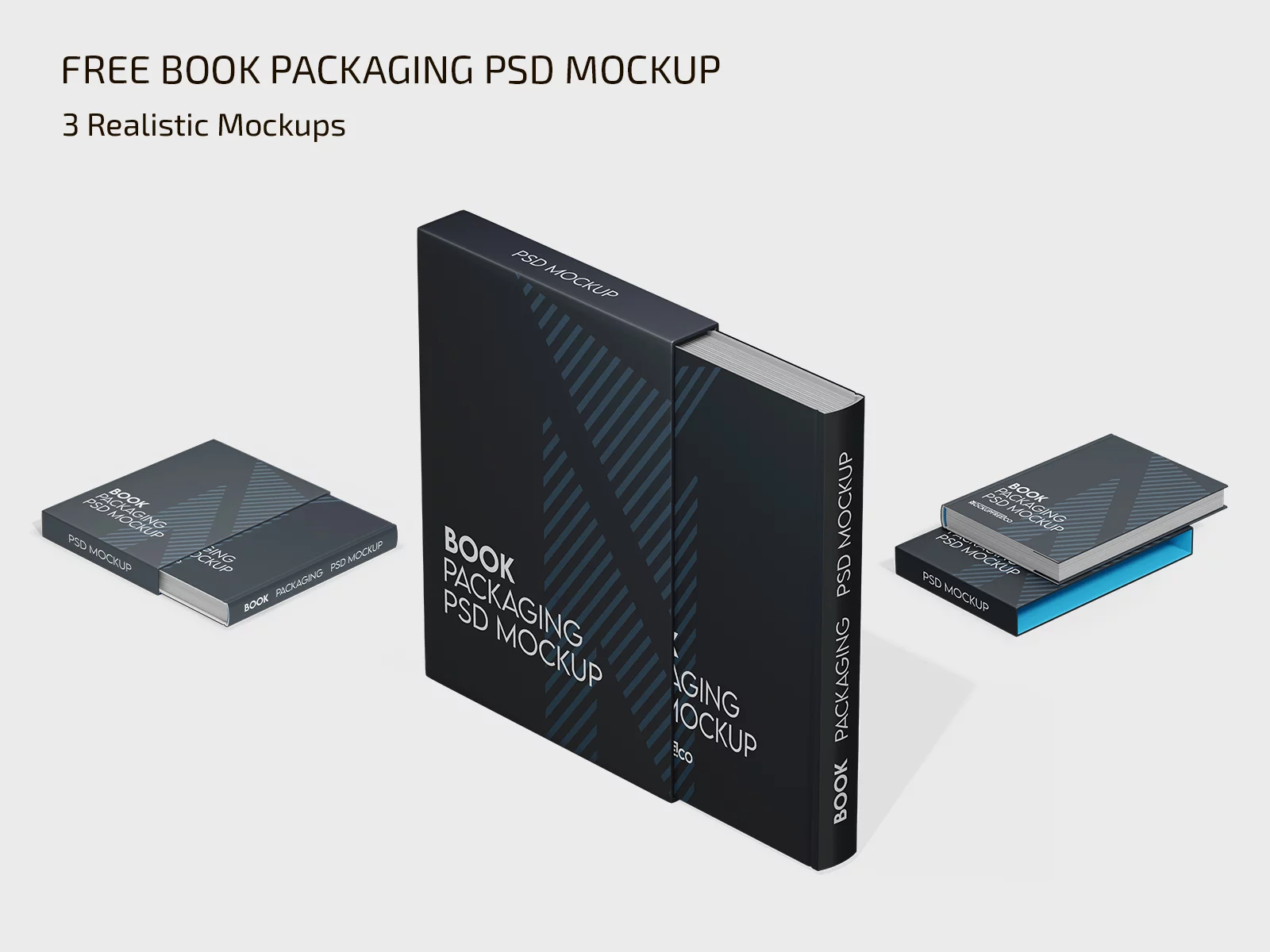 Free Book Packaging Mockup PSD Template